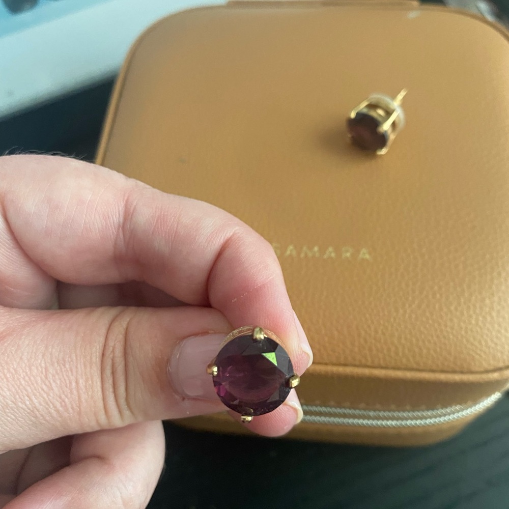 Kate Spade circular purple earrings